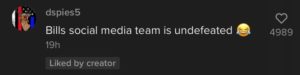 TikTok comment